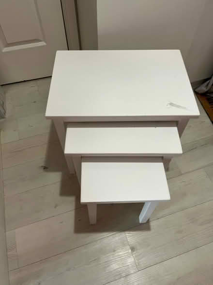 Photo of free White nest of tables (Redhill. RH1) #1