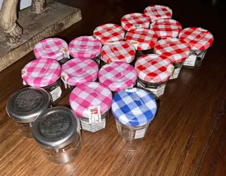 Photo of free 18 Tiny Lidded Glass Jam Jars (Kendal LA9) #2