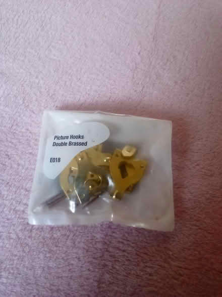 Photo of free Brass picture hooks x6 (RG30) #1