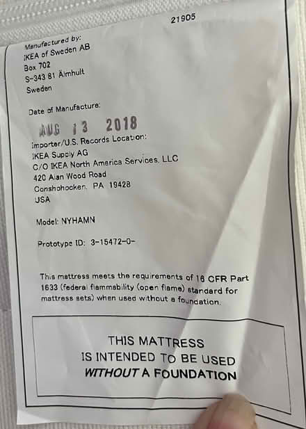 Photo of free ikea futon mattress (holmes (patterson/pawling)) #2