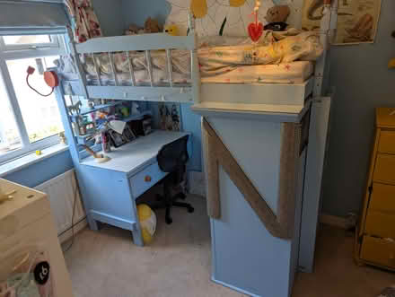 Photo of free Cabin bed with wardrobe and desk (So52 9np) #3