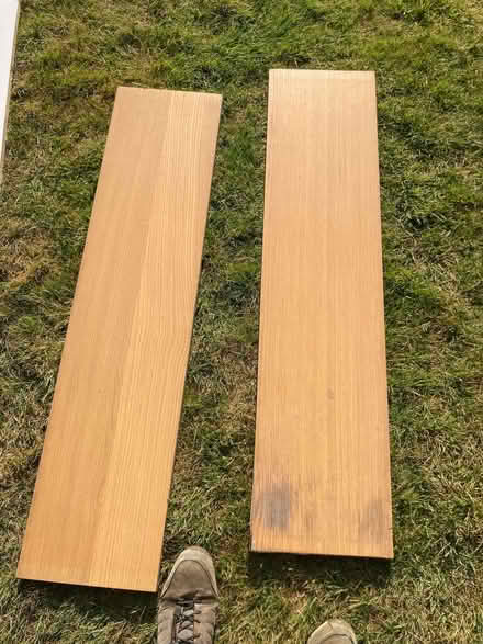 Photo of free Two brown shelves - used suitable for a shed/garage (GU14) #1