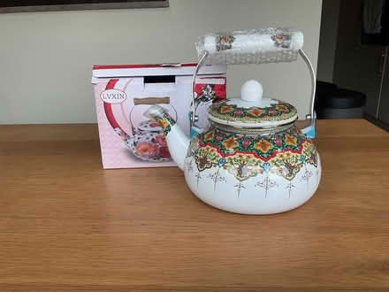 Photo of free Enamel stove kettle (NN10 0XJ) #1