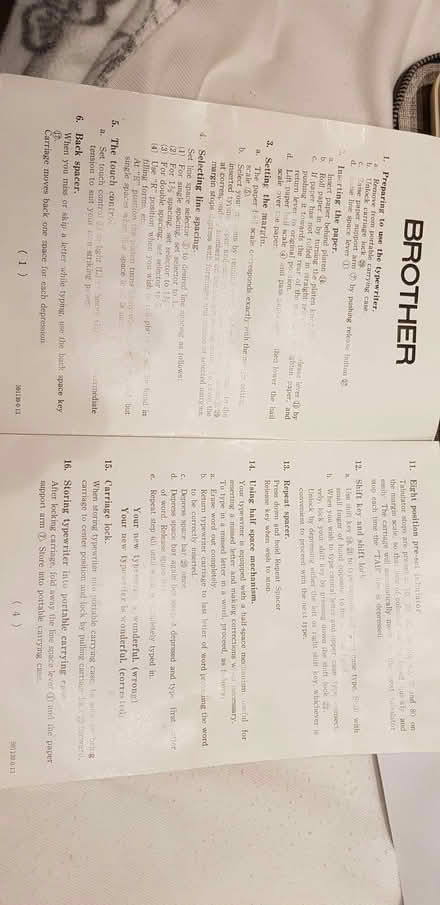 Photo of free Brother deluxe 1350 manual typewriter (Bowbridge GL5) #3
