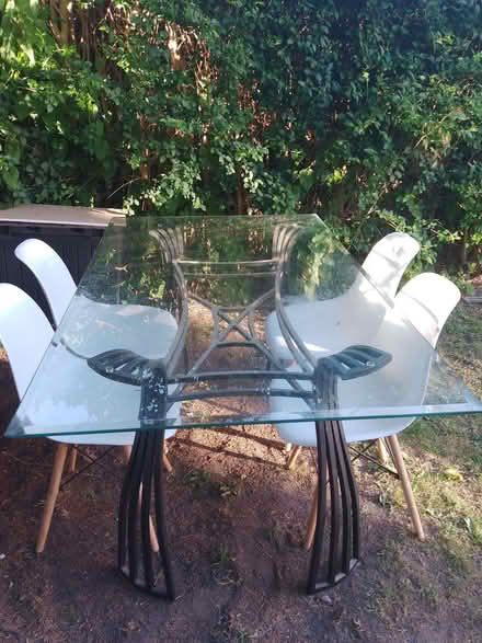 Photo of free Glass table & 4 chairs (Hoylake CH47) #1