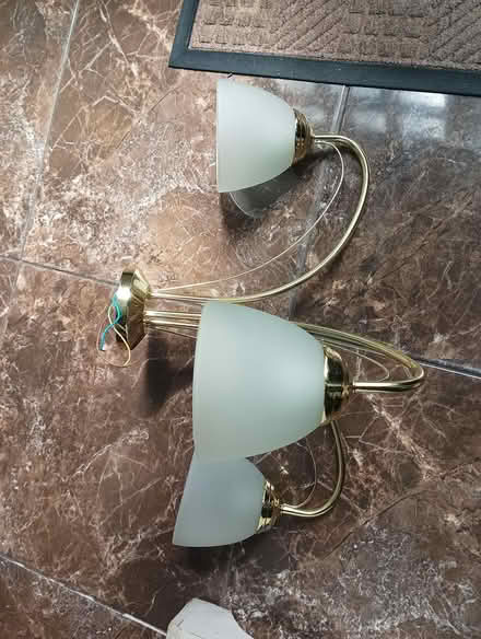 Photo of free 3 arm chandelier ceiling lights (Greystones) #2