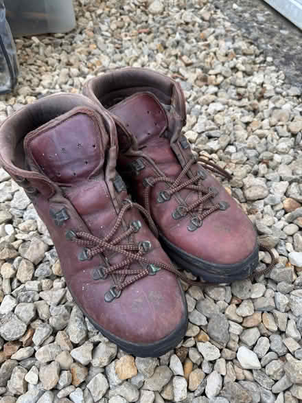 Photo of free Leather walking boots, size 7-8 (Madley Park OX28) #1