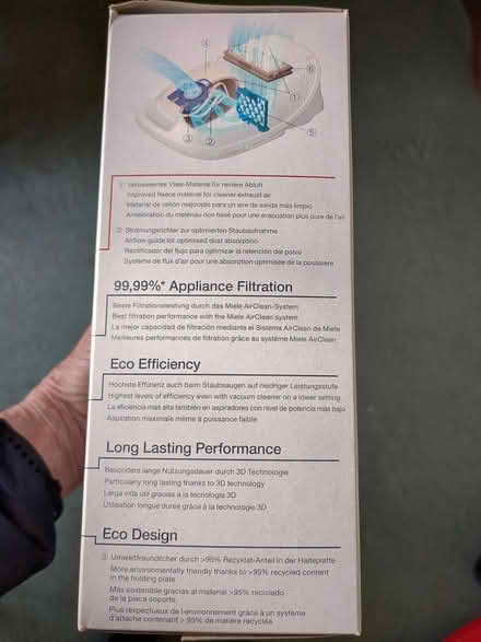 Photo of free Miele HyClean dust bags 4 (Maldon CM9) #3