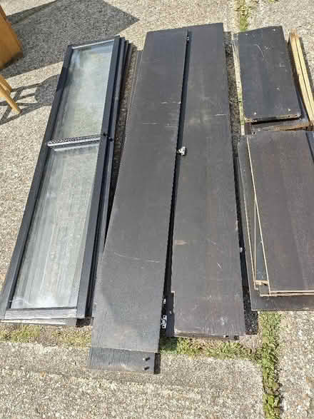 Photo of free 2x black IKEA shelves with glass doors (Horsell GU21) #3