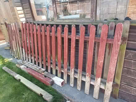 Photo of free Wooden Picket Fencing (Albert Road, Evesham) #1