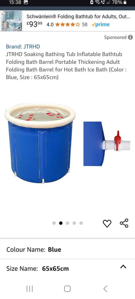 Photo of free Folding bath barrel (Southampton) #2