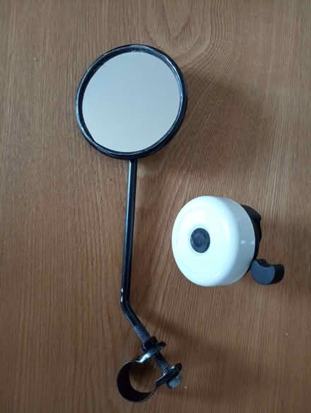 Photo of free Bicycle bell and mirror (Bonnington EH6) #1