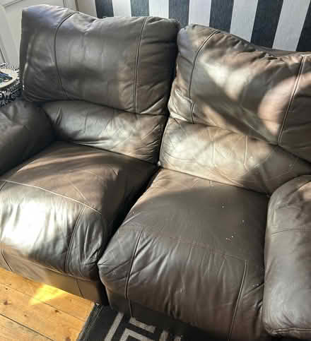 Photo of free Brown Leather 2 Seater Recliner Sofa (Selly Oak B29) #1