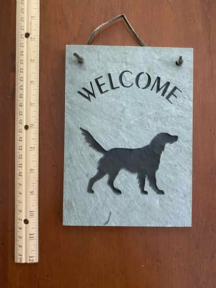 Photo of free Slate Irish Setter plaque (Nr Fresh Pond & Mt Auburn Cem.) #1