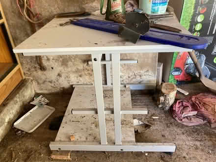 Photo of free Desk table with wheels and shelves (Stainton CA11) #2