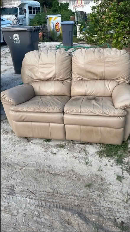 Photo of free 2 leather couches (N jupiter area) #2