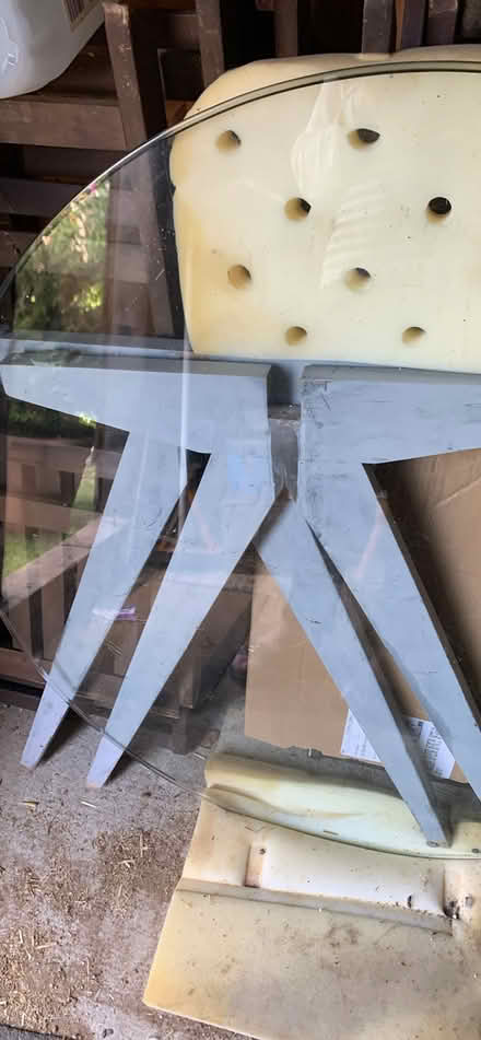 Photo of free Circular glass topped table (Aldershot) #2
