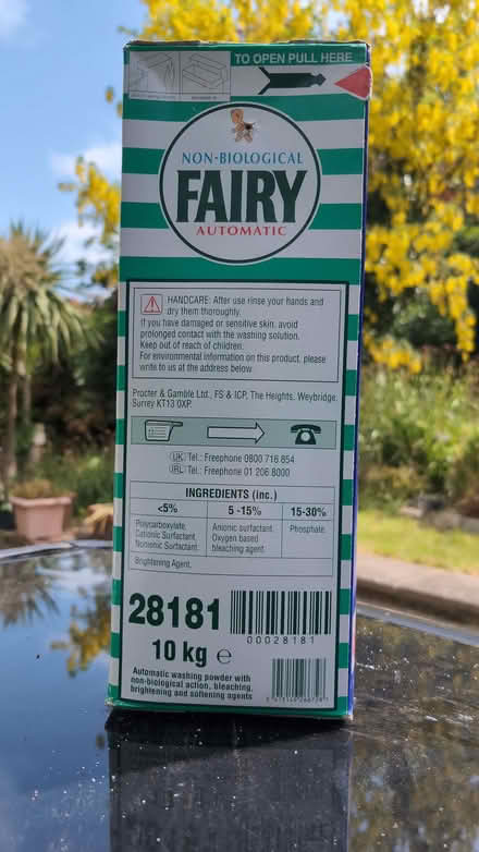 Photo of free 10kg unopened box of Fairy Washing powder (Rainham ME8) #2