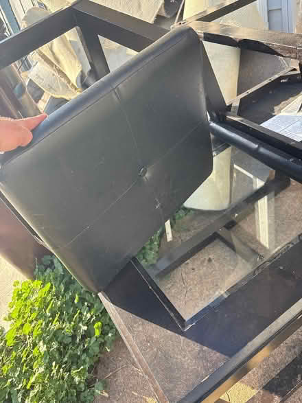 Photo of free Glass top coffee table with stools (North Wilmington) #2