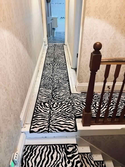 Photo of free Zebra striped stair/hallway runner (West Bridgford NG2) #1