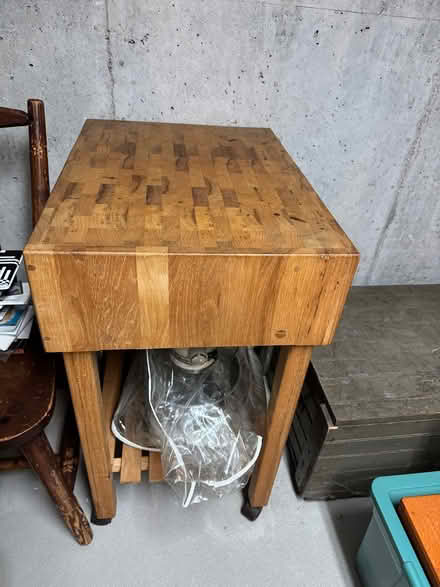 Photo of free Butcher block on rollers (North Cambridge) #1