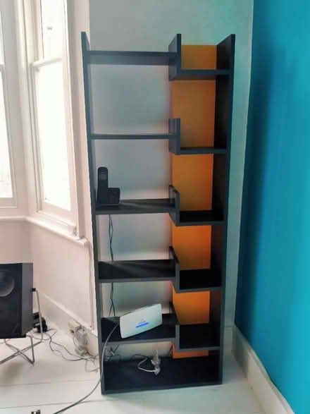 Photo of free Shelving unit - grey and yellow (Stamford Hill N15) #1
