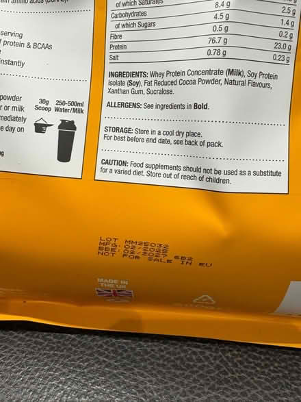Photo of free Whey protein (Stanley DE7) #4
