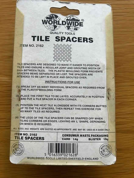 Photo of free Tile spacers (Harpenden AL5) #2