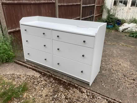 Photo of free White six drawer chest (SG5 West Hitchin) #1