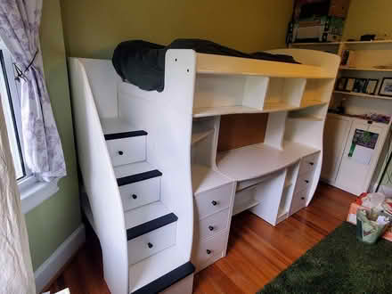 Photo of free Loft bed with desk (Takoma, DC) #2