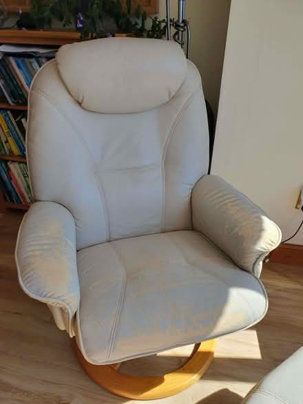 Photo of free Recliner chair and footstool (swivel) (St Monans KY10) #1