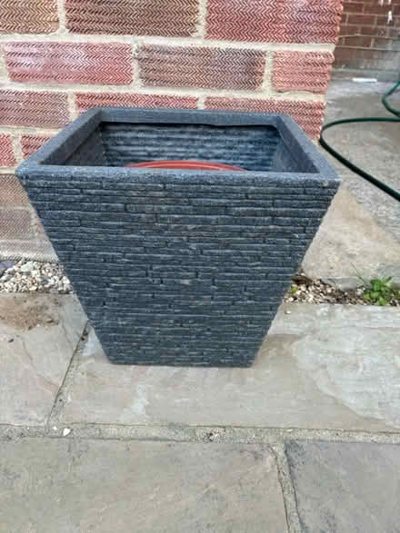 Photo of free Grey plant pot (Hampton Peterborough) #1