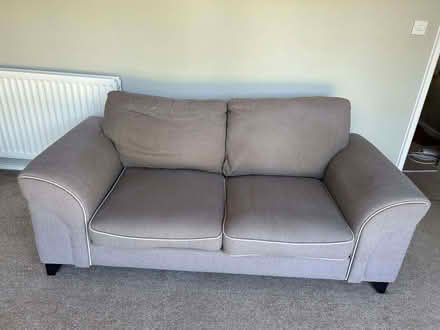 Photo of free Good condition, large 2 seater sofa, light grey (Lyneal SY12) #1