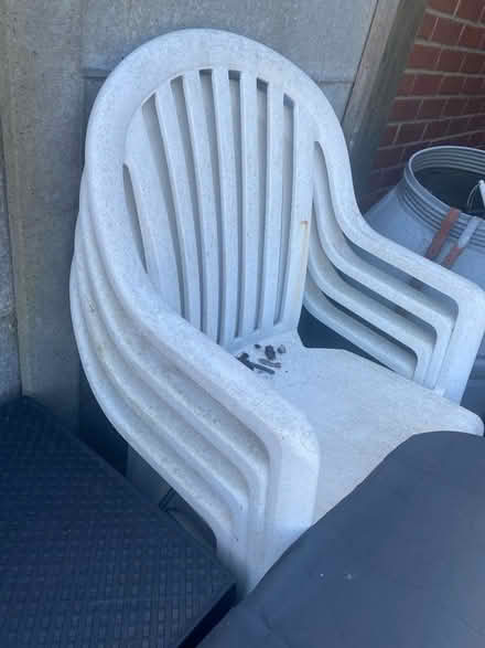Photo of free Plastic Garden table and 4 chairs (Chatham ME4) #1