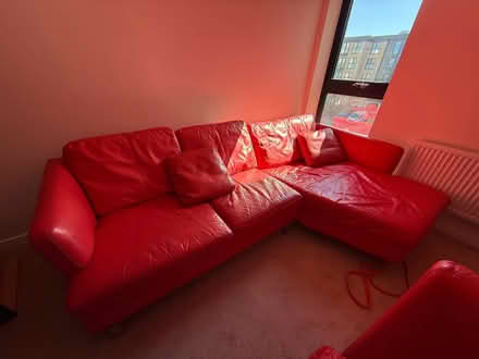 Photo of free L shaped sofa + arm chair (Welwyn Garden City) #1