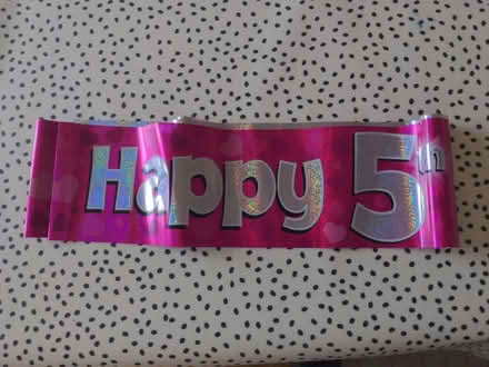 Photo of free 5th birthday banner (Shrewsbury, Porthill SY3) #1