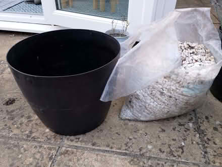 Photo of free Plant pot and decorative chippings (Primrose Way EX12) #1