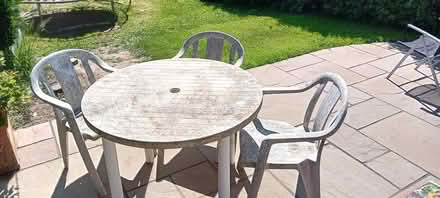 Photo of free Garden table and 3 chairs (Retford DN22) #1