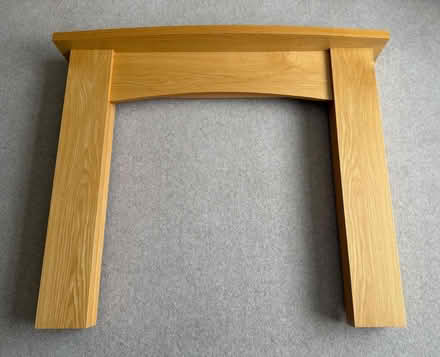 Photo of free Clear oak veneered mantle piece (Weston) #2