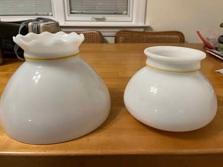 Photo of free MilkGlass Hurricane Lamp Shade/Font (San Carlos-El Camino near Hull) #3