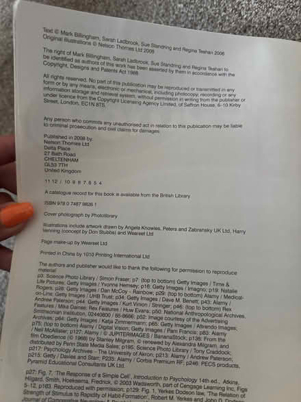 Photo of free AQA Psychology B (Penrith CA11) #4
