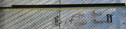 Photo of free Pair of curtain poles with fleur de lys finials (Arddleen SY22) #2