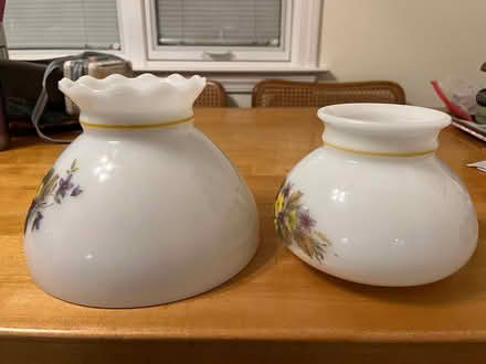 Photo of free MilkGlass Hurricane Lamp Shade/Font (San Carlos-El Camino near Hull) #2