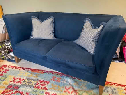 Photo of free Blue 2 seater sofa from Sofa.com (Winterbourne Stoke SP3) #2