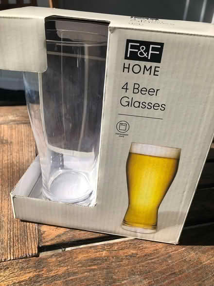 Photo of free 4x one pint beer glasses (used) (Marton) #1