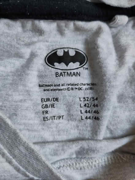 Photo of free Men's Batman T-shirt - size L (L1 Liverpool City Centre) #2