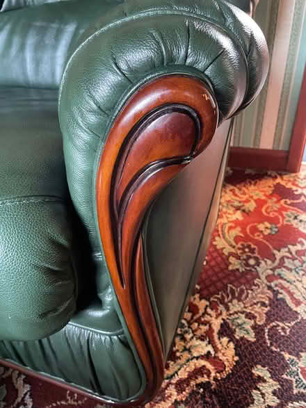 Photo of free Leather sofas (Clayton West HD8) #4