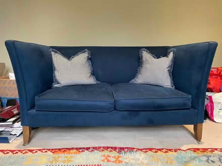 Photo of free Blue 2 seater sofa from Sofa.com (Winterbourne Stoke SP3) #1