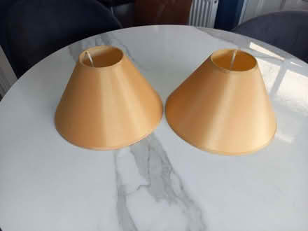 Photo of free 2 x Lamp Shades (Gold) (Grange CH48) #1
