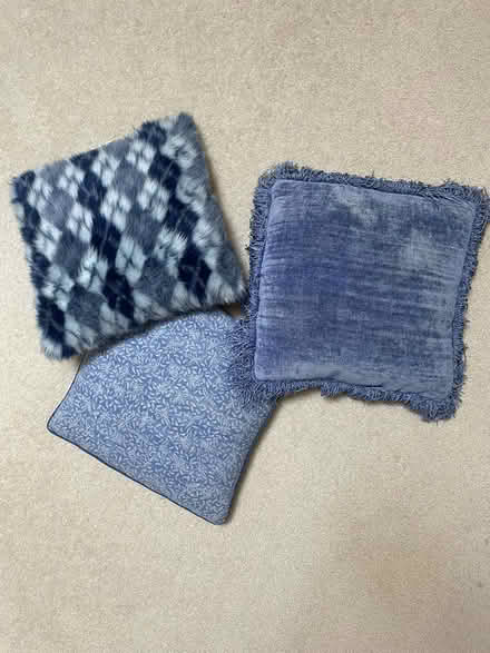Photo of free Set of 3 Blue Accent Pillows (West Plano) #1